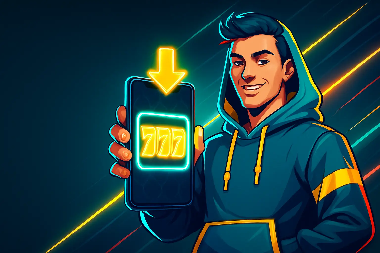 PlayBaze Casino app op de smartphone met slots in euro